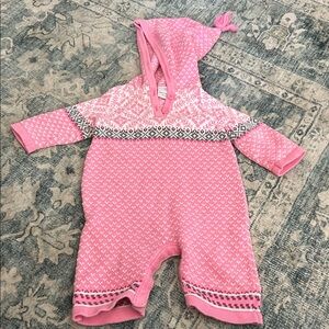 Hanna Andersson Pink Sweater Romper